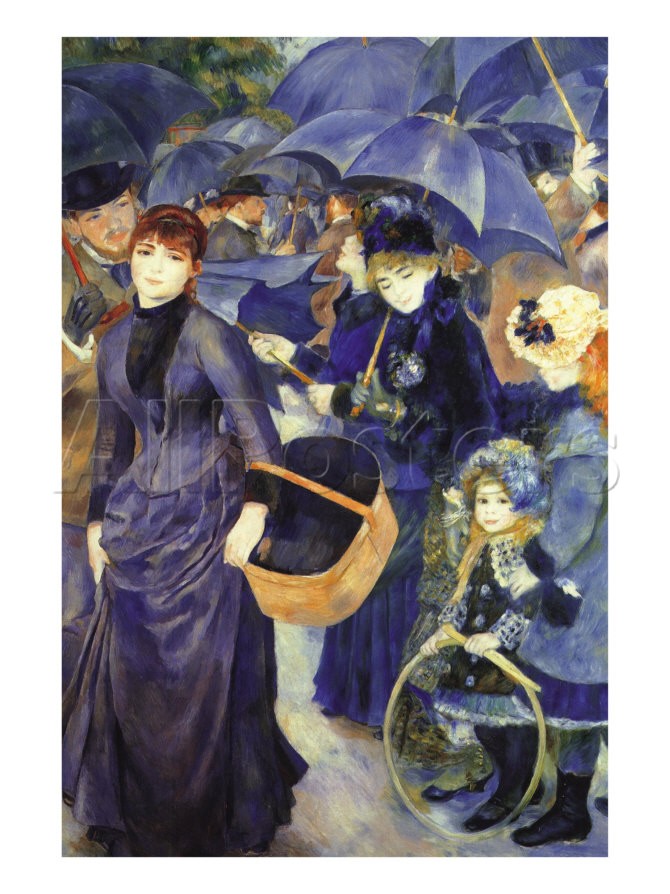Les Para Pluies - Pierre Auguste Renoir Painting - Click Image to Close
